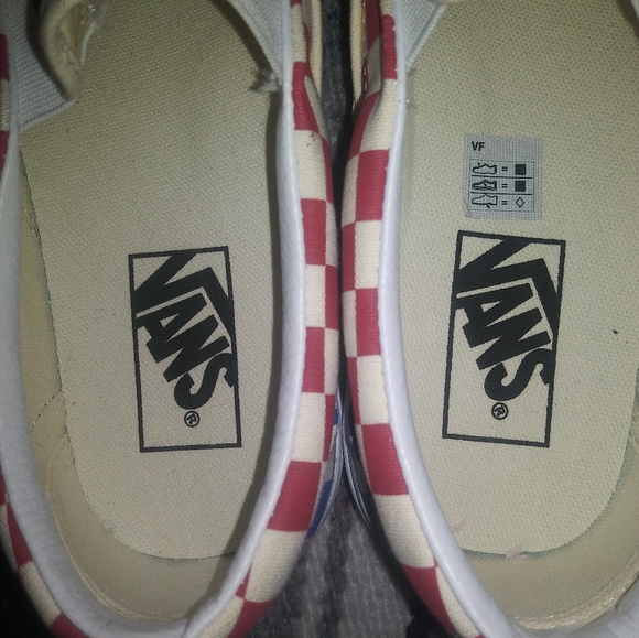 1 LEFT🆕Vans | Classic Slip-On Checkerboard Shoes Multi Color -Red Blue & Orange - Picture 5 of 12